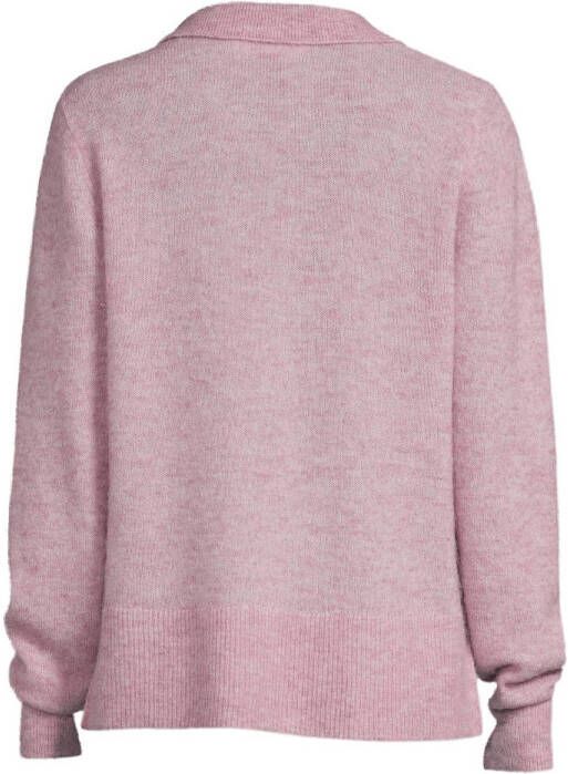 Sofie Schnoor gemêleerde fijngebreide sweater met wol lila - Foto 3