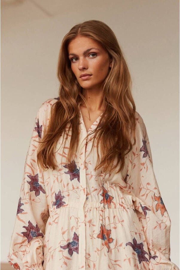 Sofie Schnoor maxi jurk wit blauw oranje