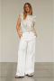Sofie Schnoor Elegante Metallic Jacquard Blouse White Dames - Thumbnail 3