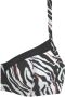 S.Oliver niet-voorgevormde beugel bikinitop met zebraprint zwart wit - Thumbnail 2