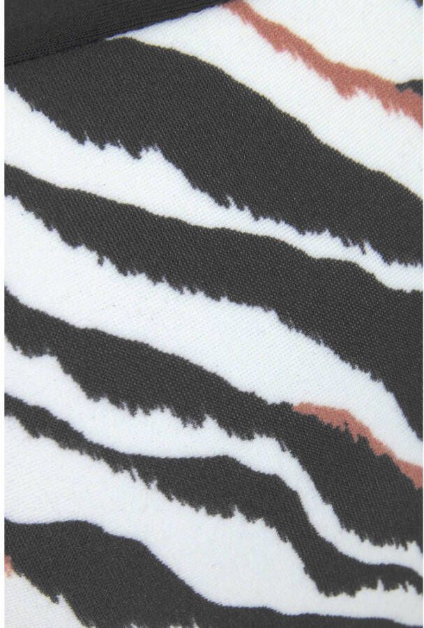 s.Oliver niet-voorgevormde beugel bikinitop met zebraprint zwart wit