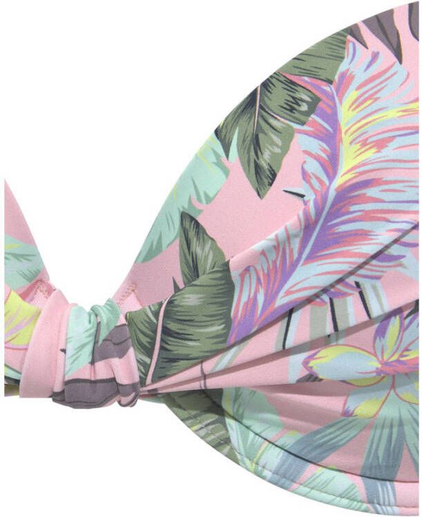 s.Oliver voorgevormde beugel bikinitop roze blauw groen