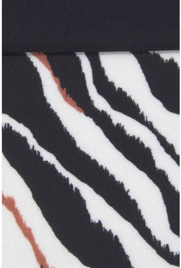 s.Oliver bikinibroekje met zebraprint zwart wit