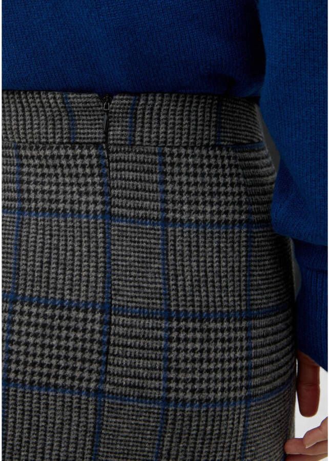 s.Oliver geruite rok grijs blauw zwart