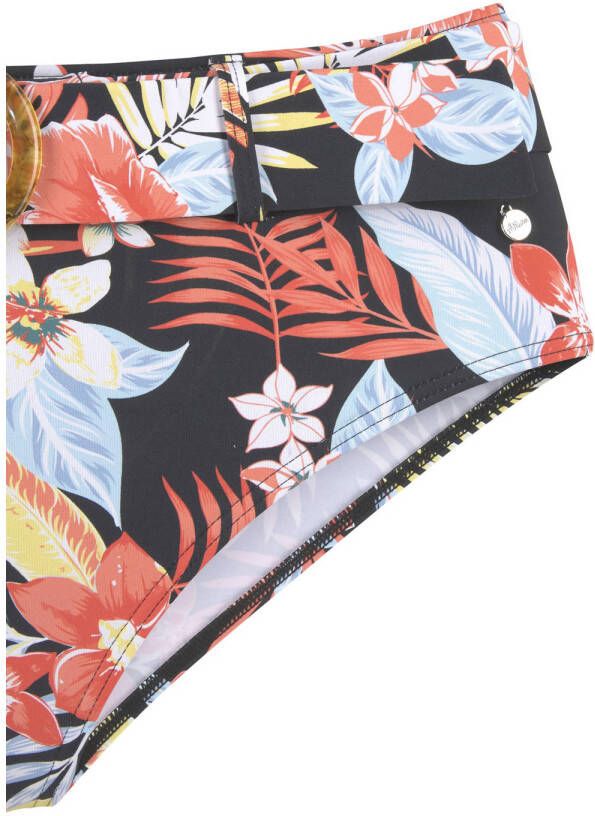 s.Oliver high waist bikinibroekje zwart multi