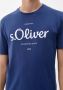 S.Oliver regular fit T-shirt met logo donkerblauw - Thumbnail 4