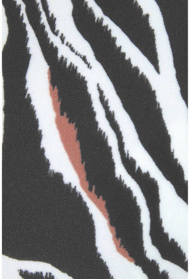 s.Oliver voorgevormde triangel bikinitop met zebraprint zwart wit