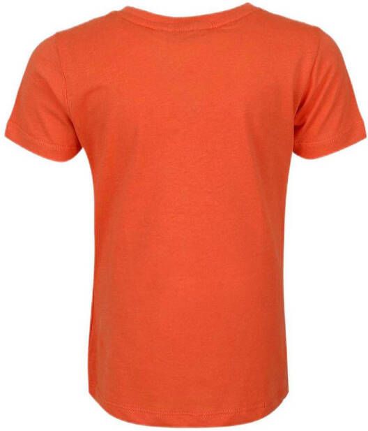 Someone T-shirt Wally met printopdruk oranje