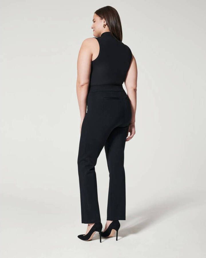 SPANX cropped push-up straight fit pantalon zwart