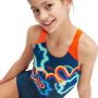 Speedo ECO Endurance+ sportbadpak Placement blauw oranje Meisjes Gerecycled polyester (duurzaam) 116 - Thumbnail 5