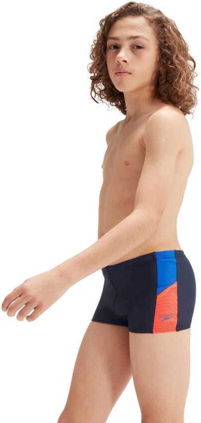 Speedo Endurance10 zwemboxer Dive donkerblauw blauw rood