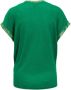 Summum Woman linnen T-shirt met glitters groen - Thumbnail 2
