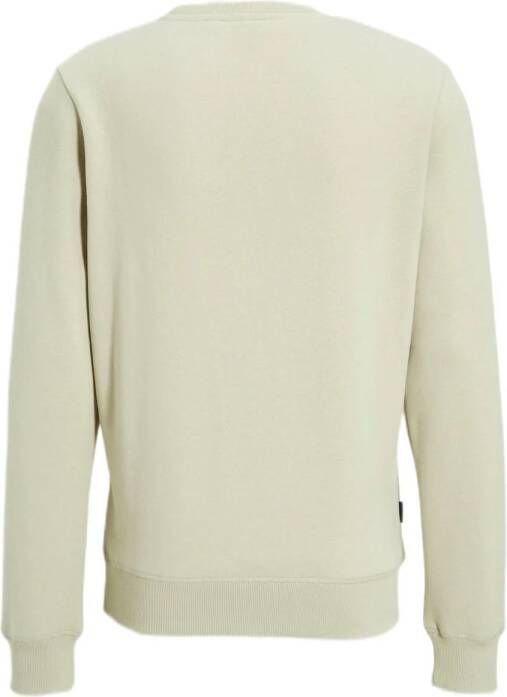 Superdry sweater Essential logo met logo light stone beige