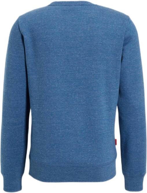 Superdry sweater Essential logo met logo midwest blue marl