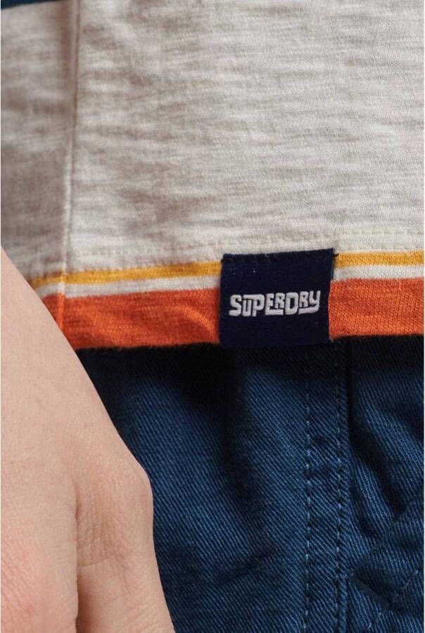 Superdry gestreept oversized T-shirt ecru