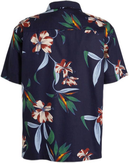Superdry regular fit overhemd Vintage Hawaiian met all over print donkerblauw