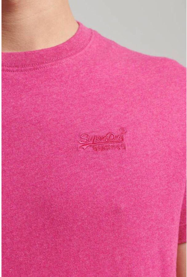 Superdry slim fit T-shirt magenta marl