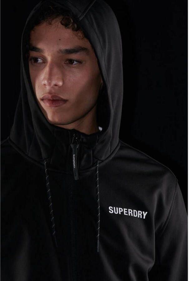 Superdry softshell zomerjas met logo black