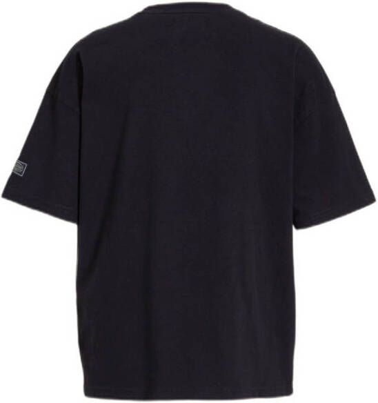 Superdry T-shirt met logo donkerblauw