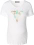 Supermom zwangerschapsshirt Henderson met printopdruk wit T-shirt Dames Katoen V-hals XXL - Thumbnail 3