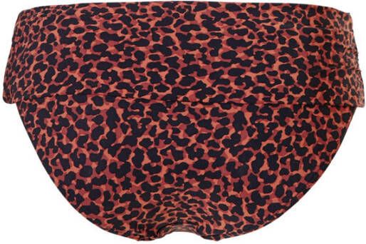 TC WOW omslag bikinibroekje met panterprint rood zwart