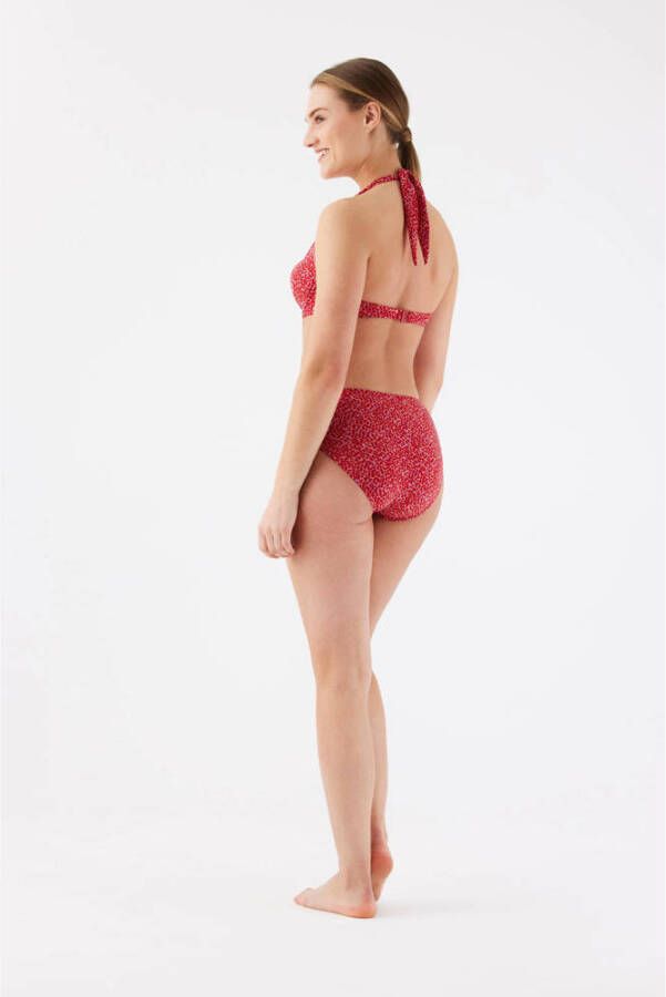 TC WOW voorgevormde strapless beugel bikinitop rood roze