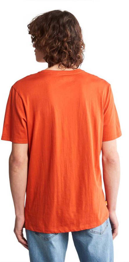 Timberland T-shirt met logo oranje