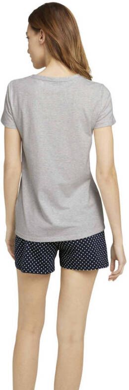 Tom Tailor shortama grijs zwart