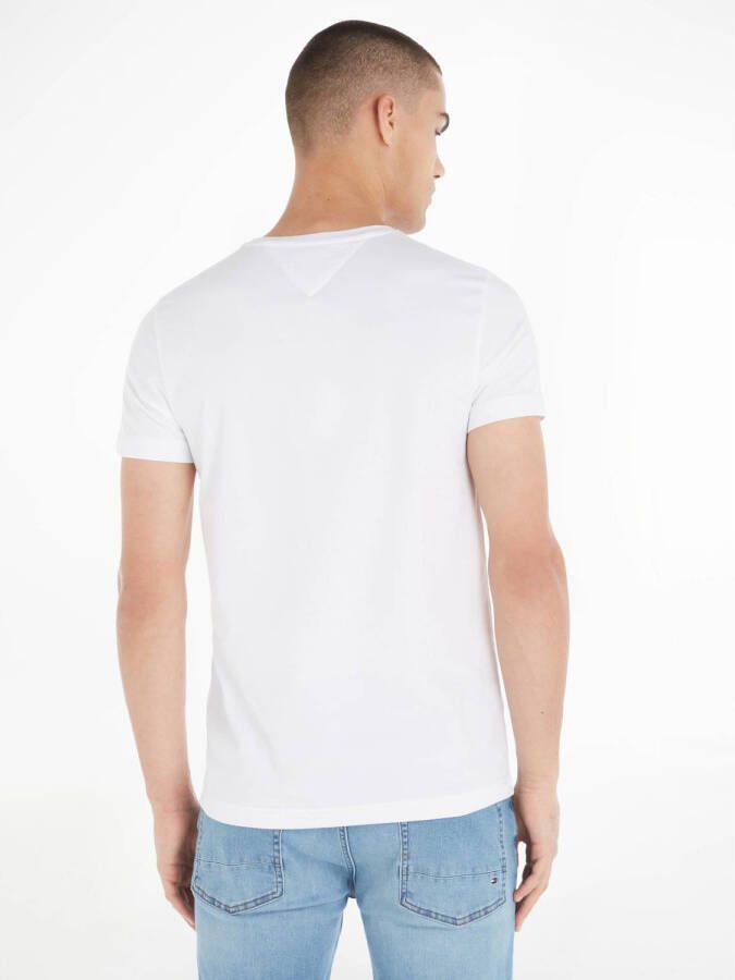 Tommy Hilfiger slim fit T-shirt met logo wit