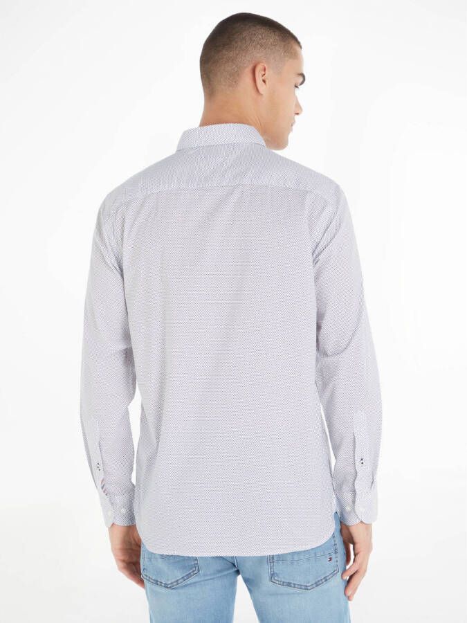 Tommy Hilfiger regular fit overhemd CORE FLEX met biologisch katoen white carbon navy