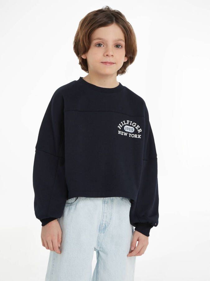Tommy Hilfiger sweater VARSITY met logo donkerblauw