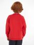 Tommy Hilfiger sweater met printopdruk en borduursels felrood Jongens Sweat (duurzaam) Ronde hals 110 - Thumbnail 3