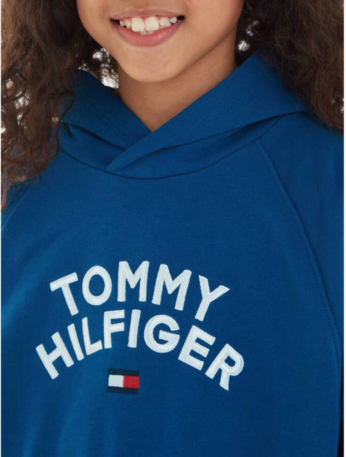 Tommy Hilfiger hoodie met logo indigo blauw
