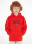Tommy Hilfiger hoodie met logo felrood Sweater Jongens Sweat (duurzaam) Capuchon 104 - Thumbnail 2