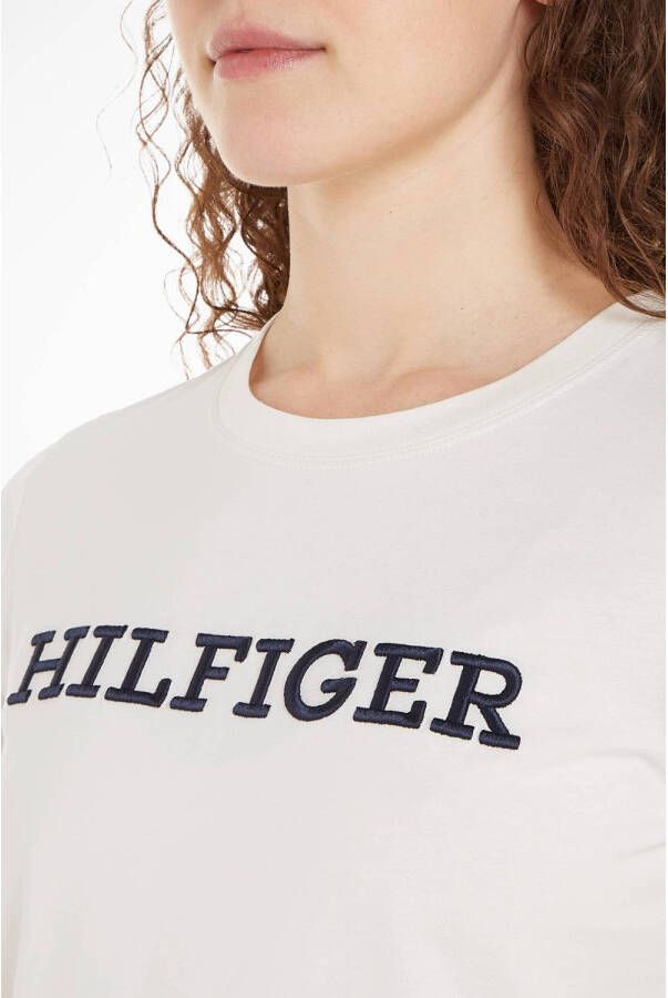 Tommy Hilfiger Assepoester T-shirt met logo wit