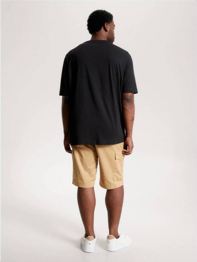 Tommy Hilfiger Big & Tall T-shirt Plus Size met printopdruk zwart