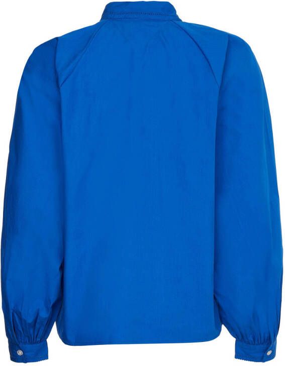 Tommy Hilfiger blouse van biologisch katoen blauw