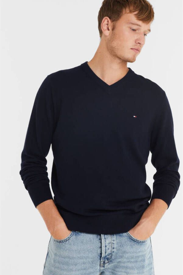 Tommy Hilfiger fijngebreide trui met wol desert sky