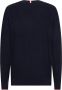 Tommy Hilfiger Donkerblauwe Trui Exaggerated Structure Crew Neck - Thumbnail 9
