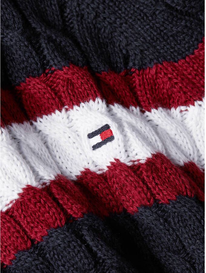 Tommy Hilfiger gestreepte trui donkerblauw wit rood