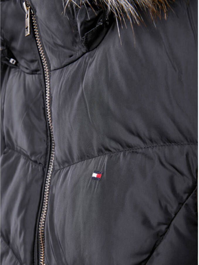 Tommy Hilfiger gewatteerde winterjas van gerecycled polyester zwart