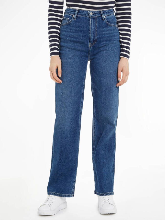 Tommy Hilfiger high waist straight fit jeans medium blue denim