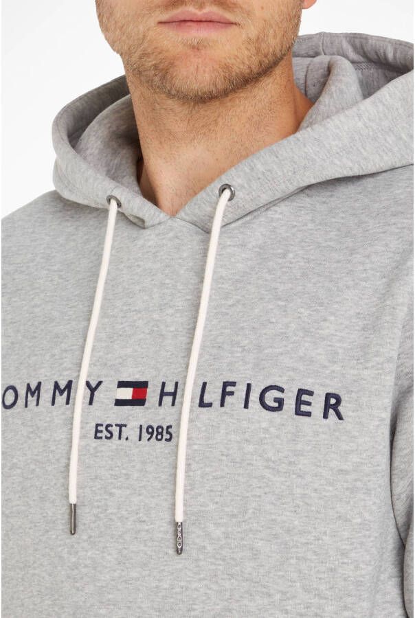 Tommy Hilfiger hoodie met logo grijs