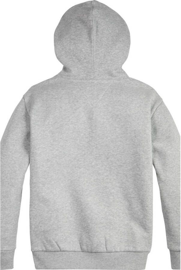 Tommy Hilfiger hoodie met logo grijs melange