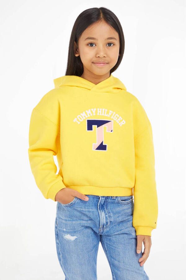 Tommy Hilfiger hoodie T VARSITY met printopdruk geel