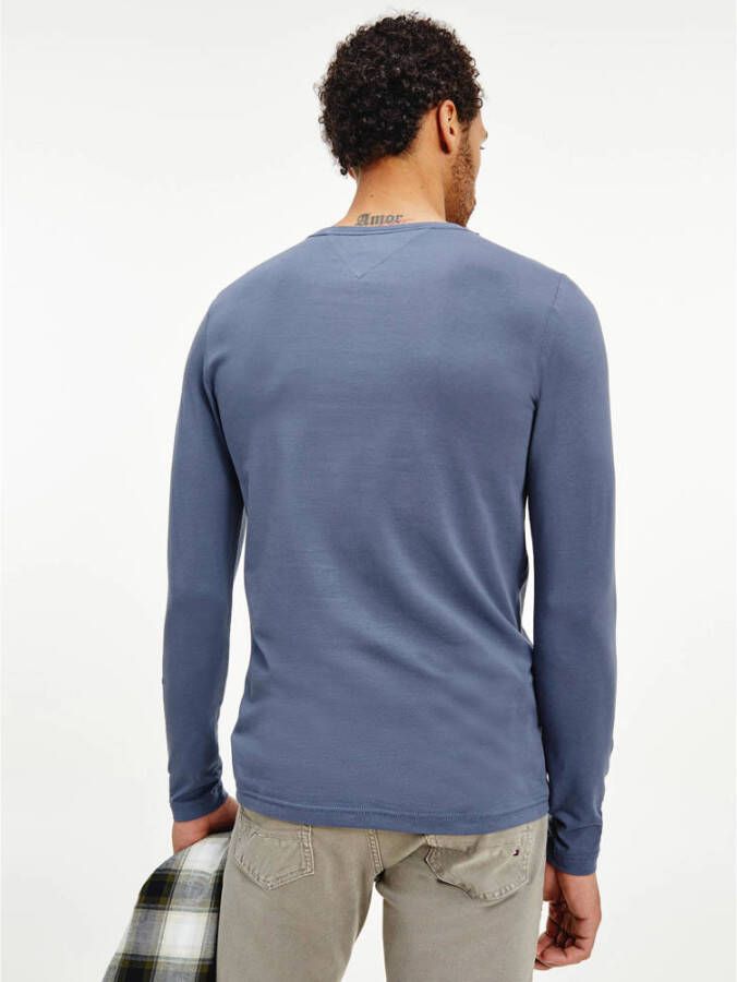 Tommy Hilfiger Shirt met lange mouwen en labelstitching model 'TRETCH'