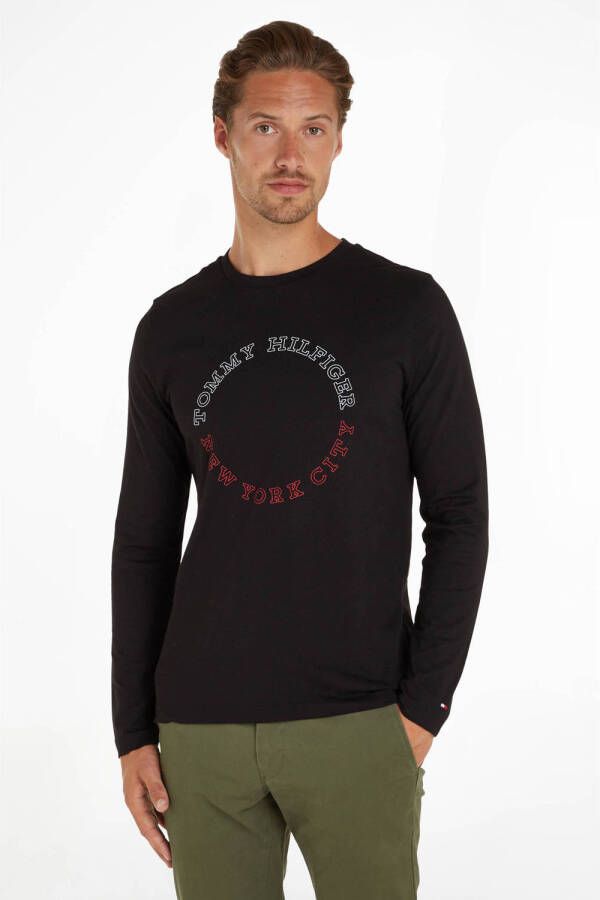 Tommy Hilfiger slim fit T-shirt met logo black