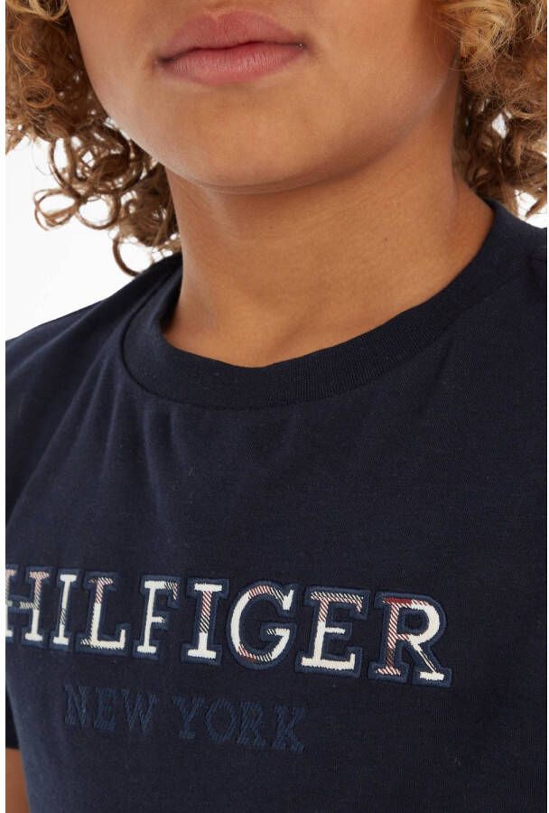 Tommy Hilfiger T-shirt HILFIGER LOGO met logo diep donkerblauw