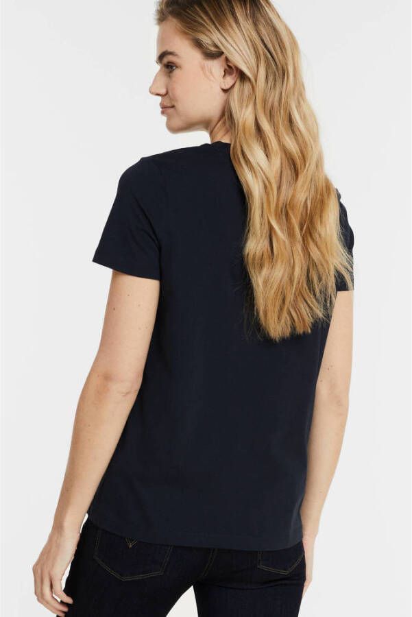 Tommy Hilfiger T-shirt met logo donkerblauw