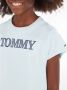 Tommy Hilfiger T-shirt met logo lichtblauw Meisjes Katoen Ronde hals Logo 104 - Thumbnail 3